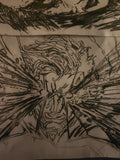 Homelander concept sketch pencil art print 5x7 with energy burst