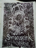 Original 8x11 multi-pen drawing of a decaying creature signed SyracuseInk in brown mahogany purple and grey