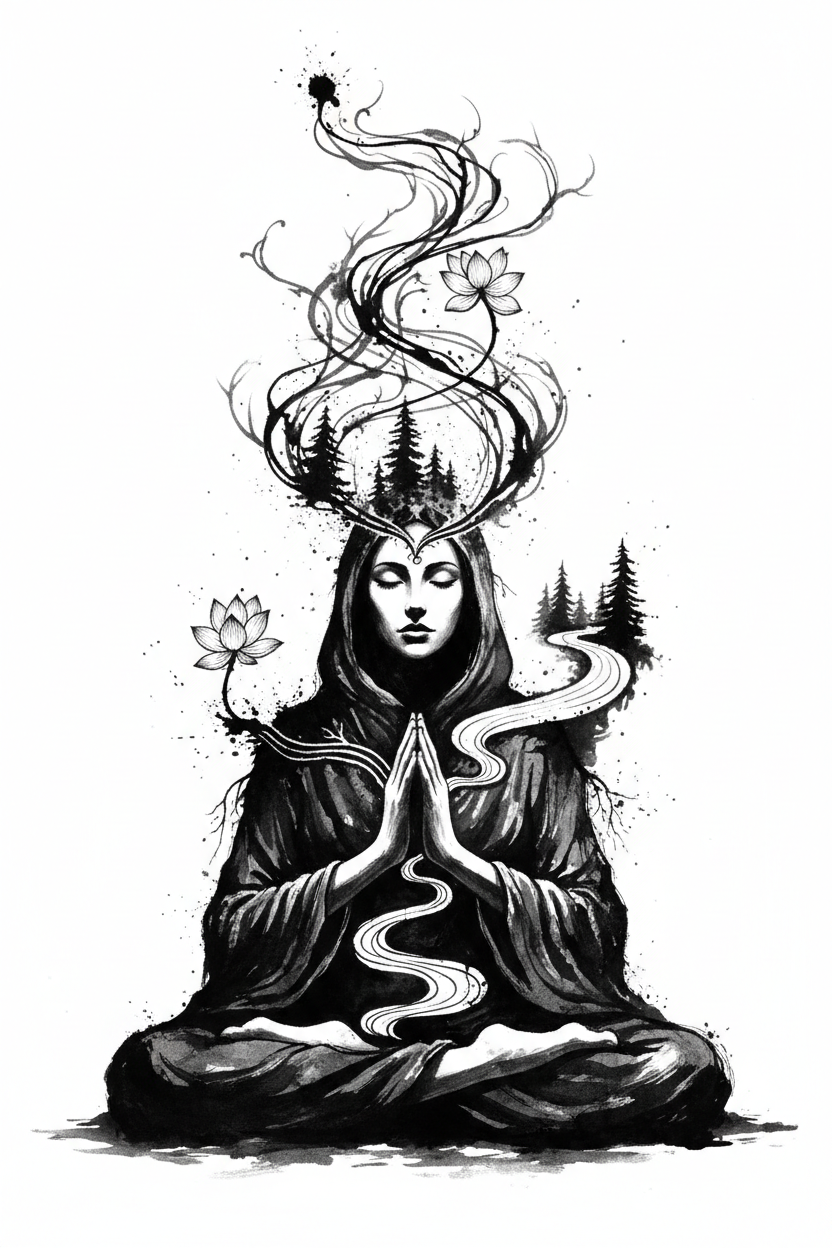 Dark Ink Wallpaper Art